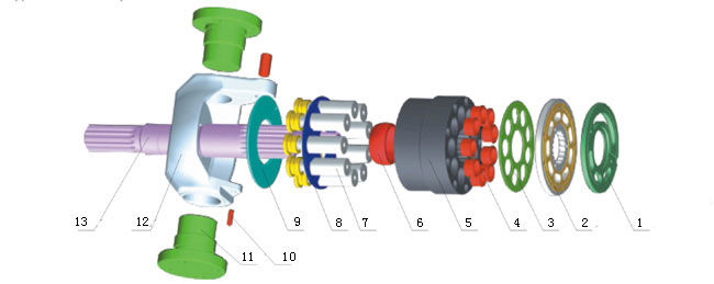 Hydraulic Piston Pump er SPK10/10(E200B) SPV10/10(MS180)